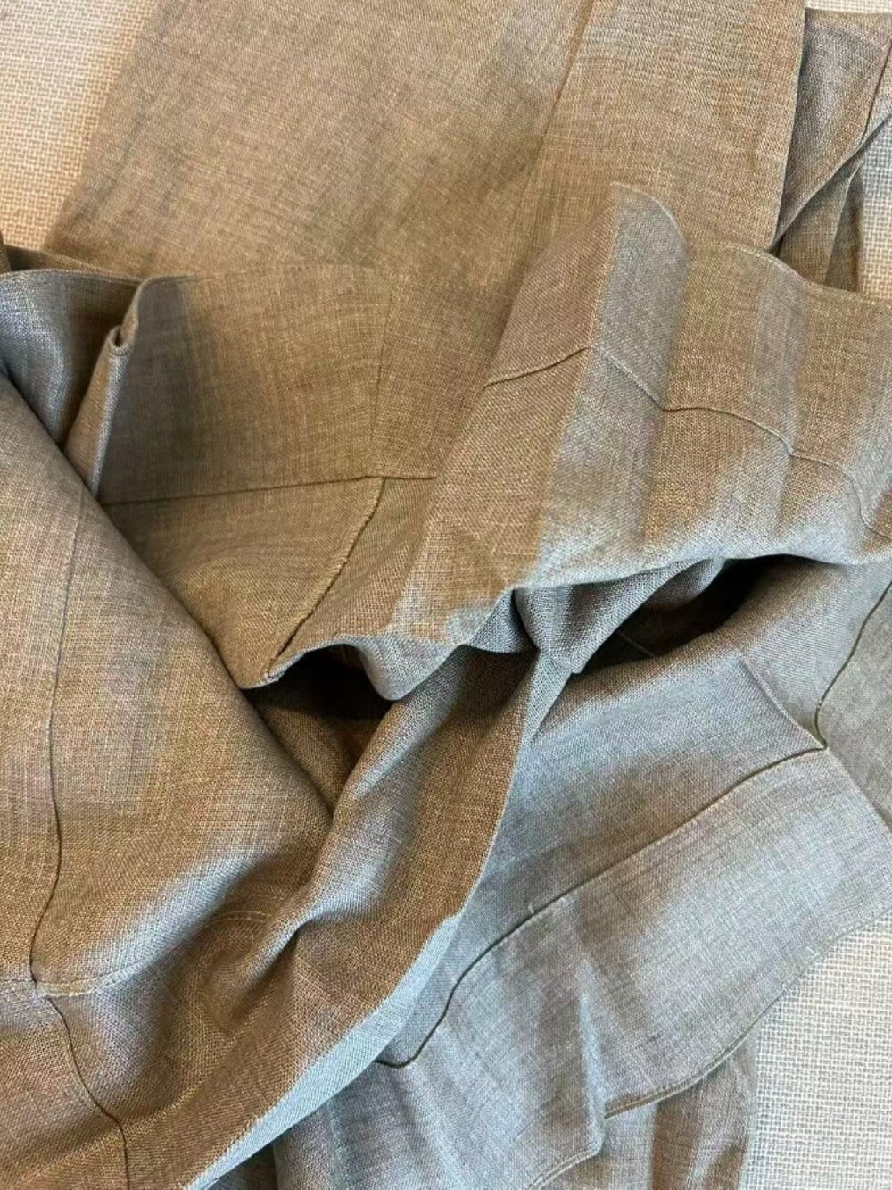 Reformation Cecilia Linen Midi Dress Sz4 Dark Camel French Quiet Lux Minimalist - Picture 7 of 9